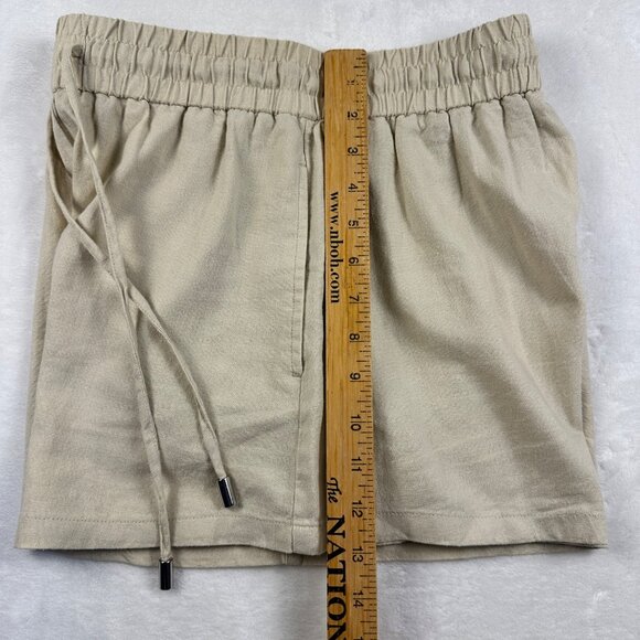 Zara Women’s LINEN BLEND SHORTS Sand Size XS Bohocore - Picture 9 of 12
